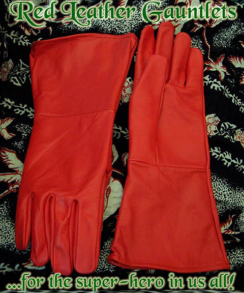 Medieval Renaissance Leather Gauntlet Gloves - Cosplay & Costume Gloves