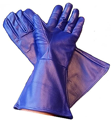 leather gauntlet gloves